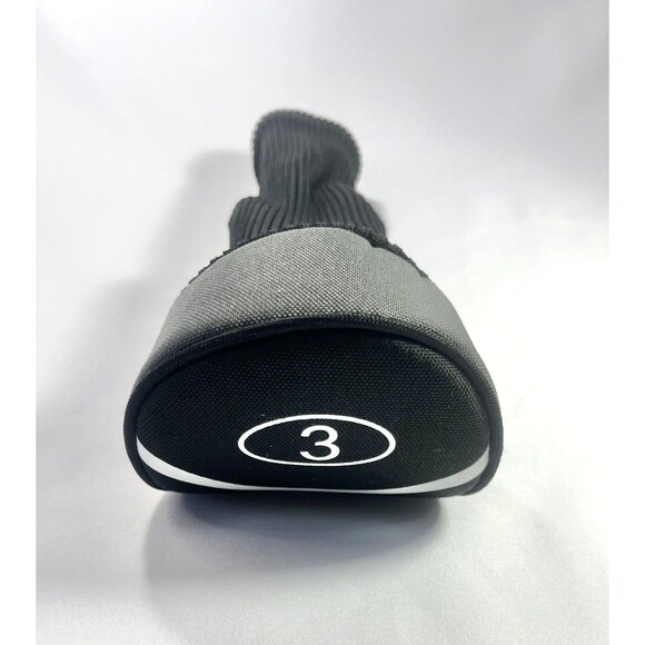 Top Flight 3 Wood Head Cover Black White and Grey - Picture 1 of 8